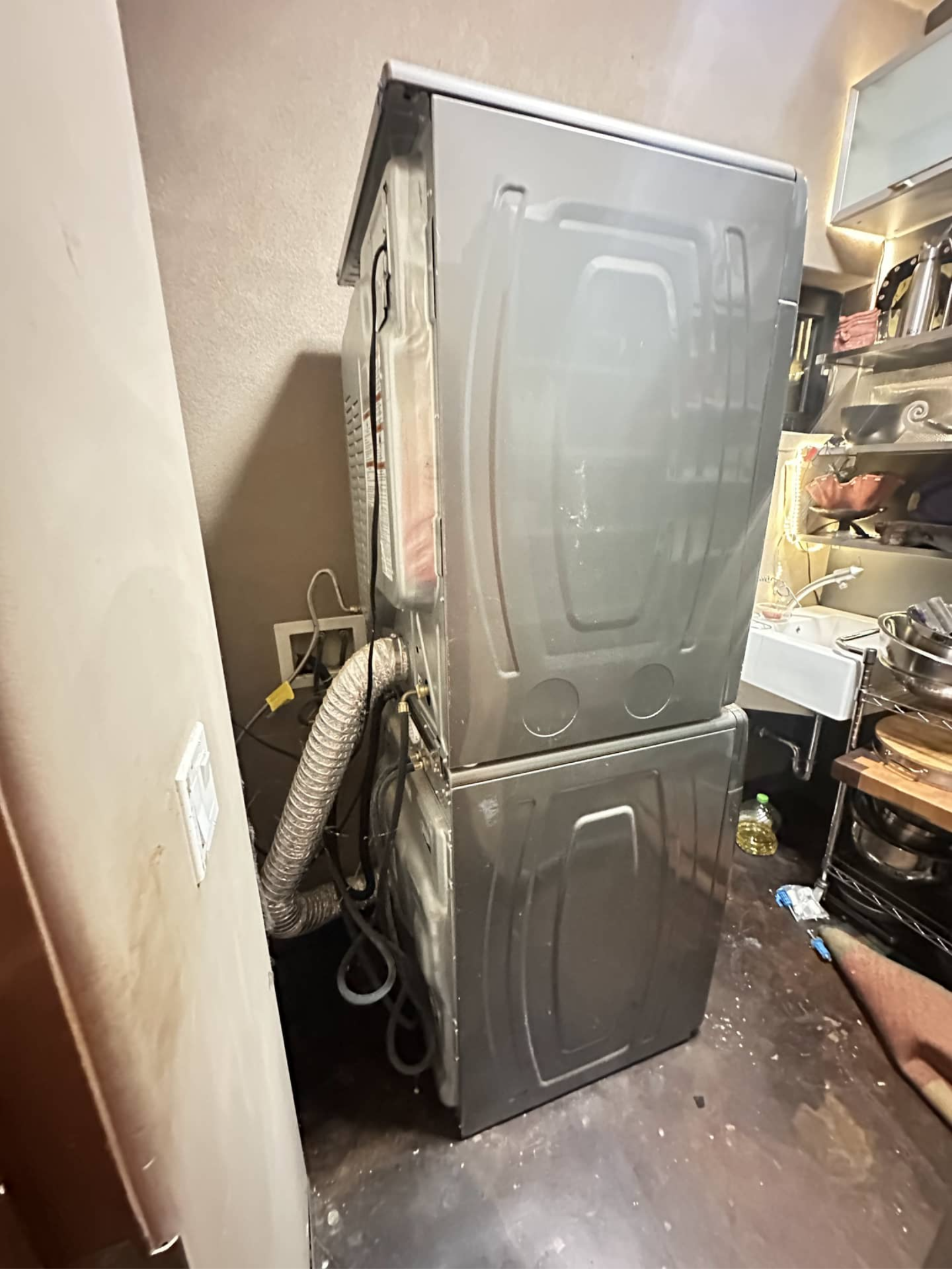 Maytag Washer Repair in Sammamish, WA – rear access inspection to diagnose washer water leak source